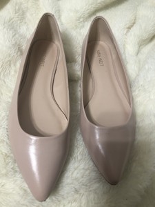 nine west nude flats