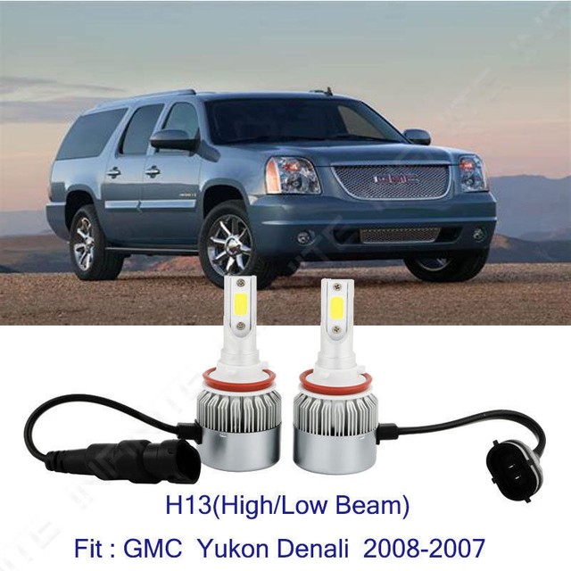 For GMC Yukon Denali 20082007 Hi/Low Beam Car LED Headlight Kit Bulb