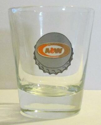 Super Nice A&W Root Beer Bottle Cap  1 1/2 oz.Shot Glass