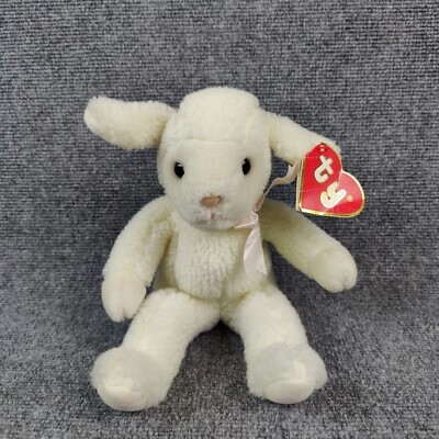 TY Baby Lovie Lamb Sheep Plush Sitting Cream Sherpa 1992 Vintage