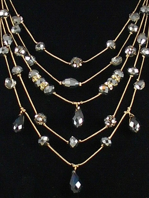 Macy's I.N.C. International Concepts Goldtone Hematite Smoke Illusion Necklace - Изображение 2 из 2