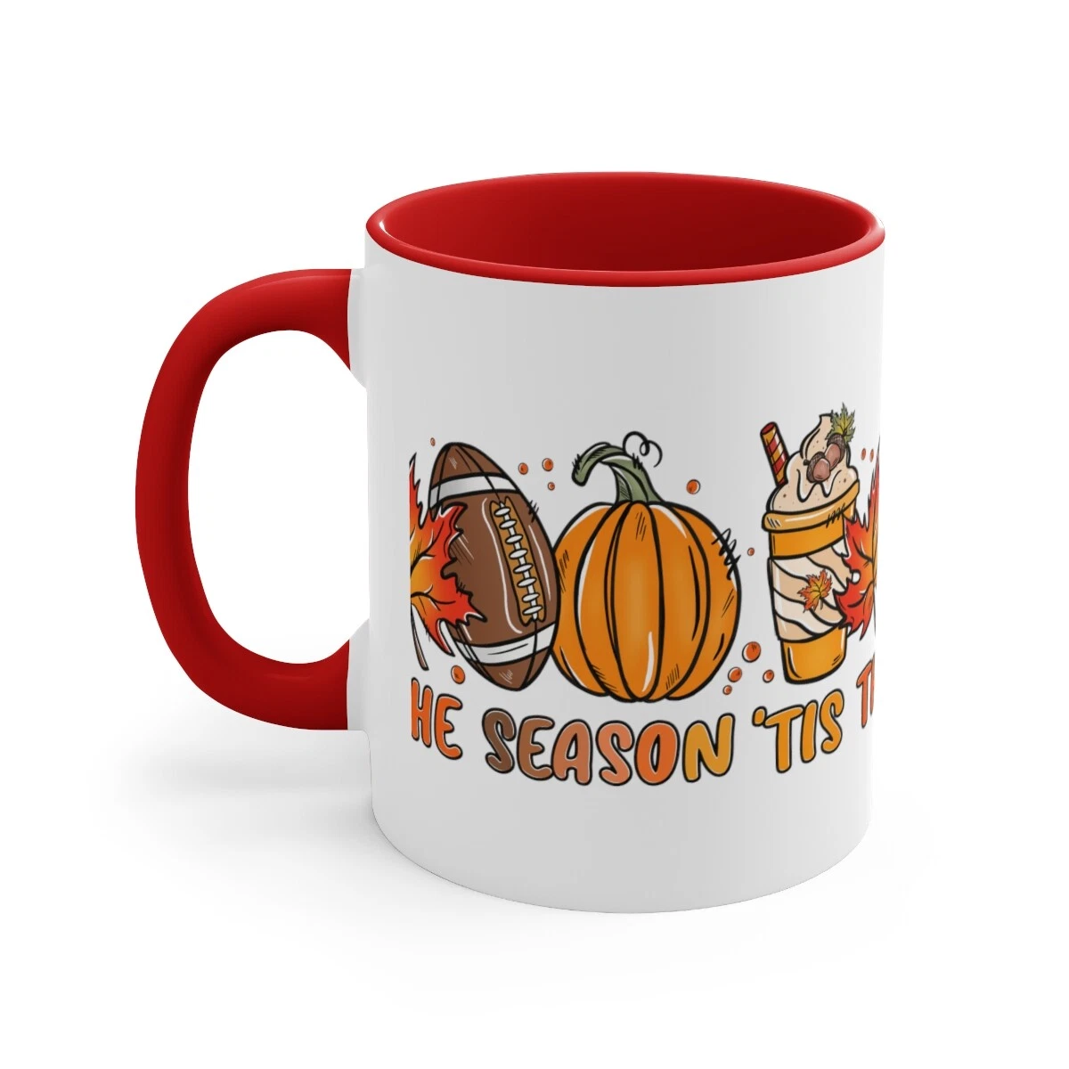 Autumn Fall Mug, Tis the Season Autumn Accent Coffee Mug, 11oz