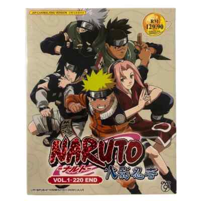 Naruto Vol.1-220 END Complete Series Anime DVD [English Dubbed] Free Shipping
