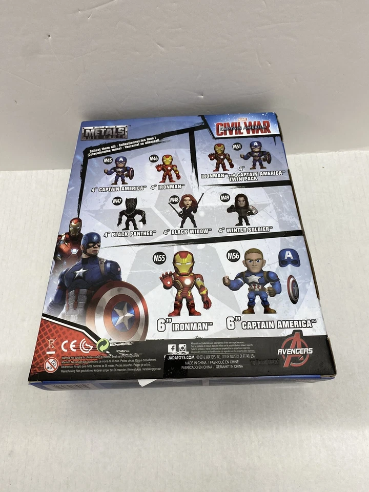Jada 2016 Marvel Metals Die Cast (LOTE) 4" y 6" Iron Man, Rocket, Capitán América Foto 3 de 4