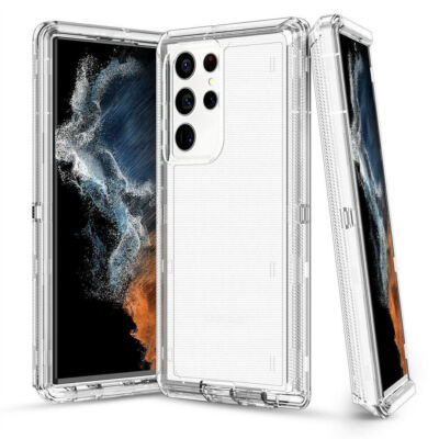 For Samsung Galaxy S24 Ultra S20 S23 S22 S21 FE Case Phone Cover + Screen Glass