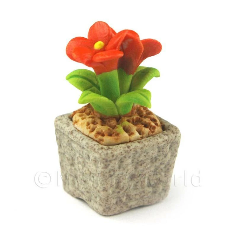 Miniature Fait Main Foncé Orange Coloré en Céramique - Photo 1/1