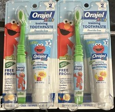 2 Baby Orajel - Banana Apple - Fluoride Free Tooth  Gum Cleanser 3-24 Months