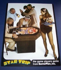 STAR TRIP Pinball Flyer Original 1978 Game Plan Promo Artwork Sheet Double Sided