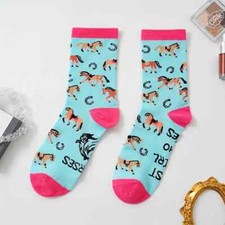 Just a Girl Who Loves Horses Socks Cute Horse Print Fun Gift for Women Teen Girl