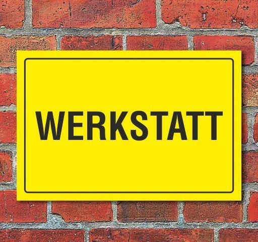 WERBEDEAL24 Schild Werkstatt, 3 mm Alu-Verbund