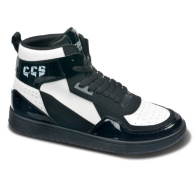 ROBERTO CAVALLI CLASS men's mid top sneaker shoes boots black white New