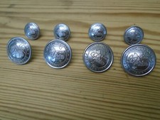WEST MIDLANDS FIRE BRIGADE / SERVICE BUTTONS, FULL SET