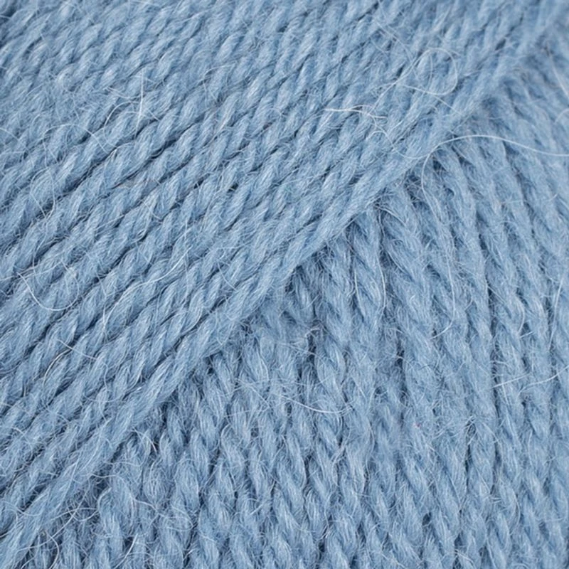 DROPS Flora 13 UNI Denim Blue Knitting and Crochet Yarn - Image 1 of 1