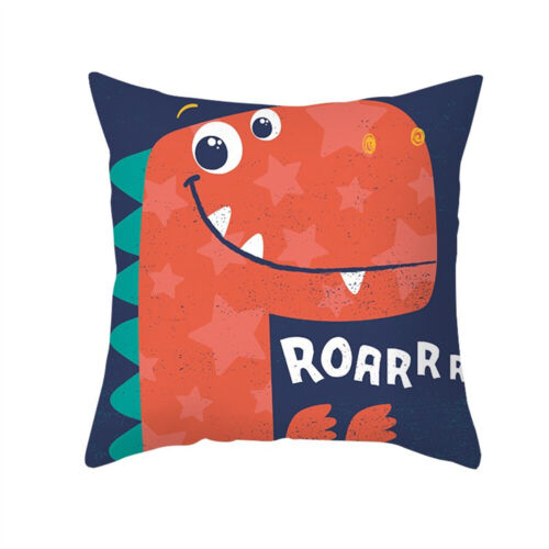 Cartoon Dinosaur Cushion Cover Soft Waist Throw Pillow Case Home Sofa Car Decor - Picture 9 of 29
