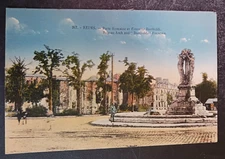 vtg postcard Reims Porte Romaine et Fontaine Bartholdi France undivided back