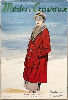 Modes et Travaux Nr. 557 März 1947 alte Zeitschrift Nähen Stricken Damenmode