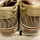 Sperry Topsider size 8 gold sequin animal print women’s shoes — photo 2