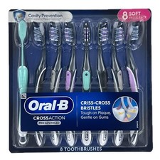 Oral-B Cross Action Pro Advanced Toothbrush, 8 Count Soft 