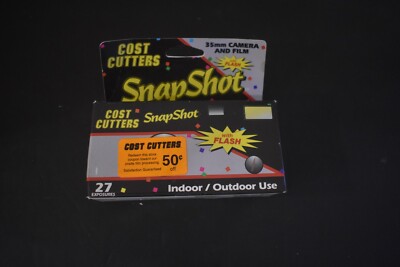 Cost Cutters Snap Shot 35 mm Camera and film with flash still in box 
