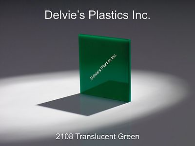 1/4''  2108 Translucent Green Cell Cast Acrylic Sheet  24'' x 24''