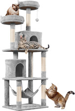 Cat Tree Tower, 70.5 H Multi Level Cat Tree Kitten Condo with 2 Condos  2 Foam