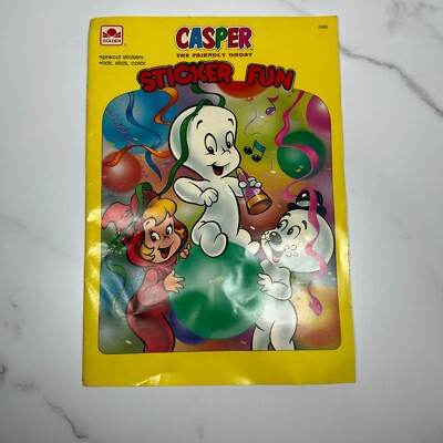 Vintage Casper The Friendly Ghost Sticker Fun Coloring Book