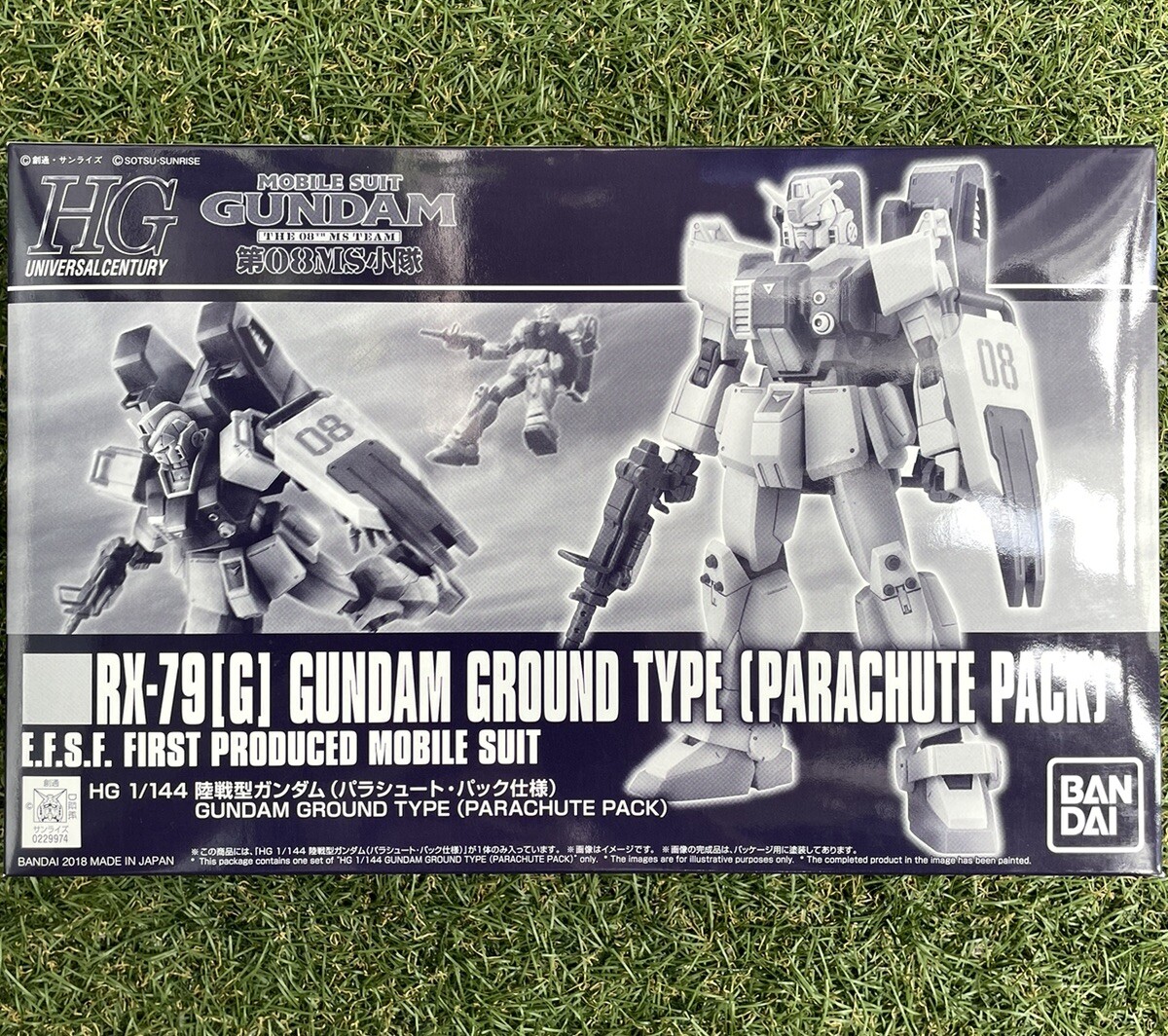 Bandai HGUC 1/144 Gundam Ground Type (PARACHUTE PACK) Model Kit