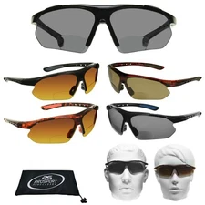 Bifocal Sunglass Sport Sun Readers Golf Cycling Semi Rimless Men Women Outdoor