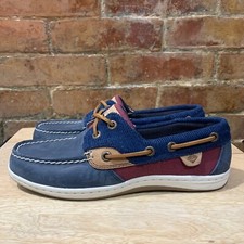 NEW Sperry Koifish Navy/Burgundy Leather Boat Shoes Women's Size 5.5 STS84072 