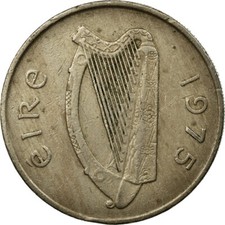 #539937 M&uuml;nze, IRELAND REPUBLIC, 10 Pence, 1975, S+, Copper-nickel, KM:23