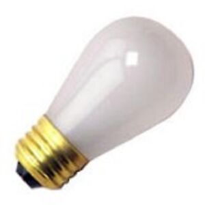 PACK OF 20 SIVAL 11W S14 130V  E27 BASE TRANSPARENT YELLOW INCAND PATIO BULB