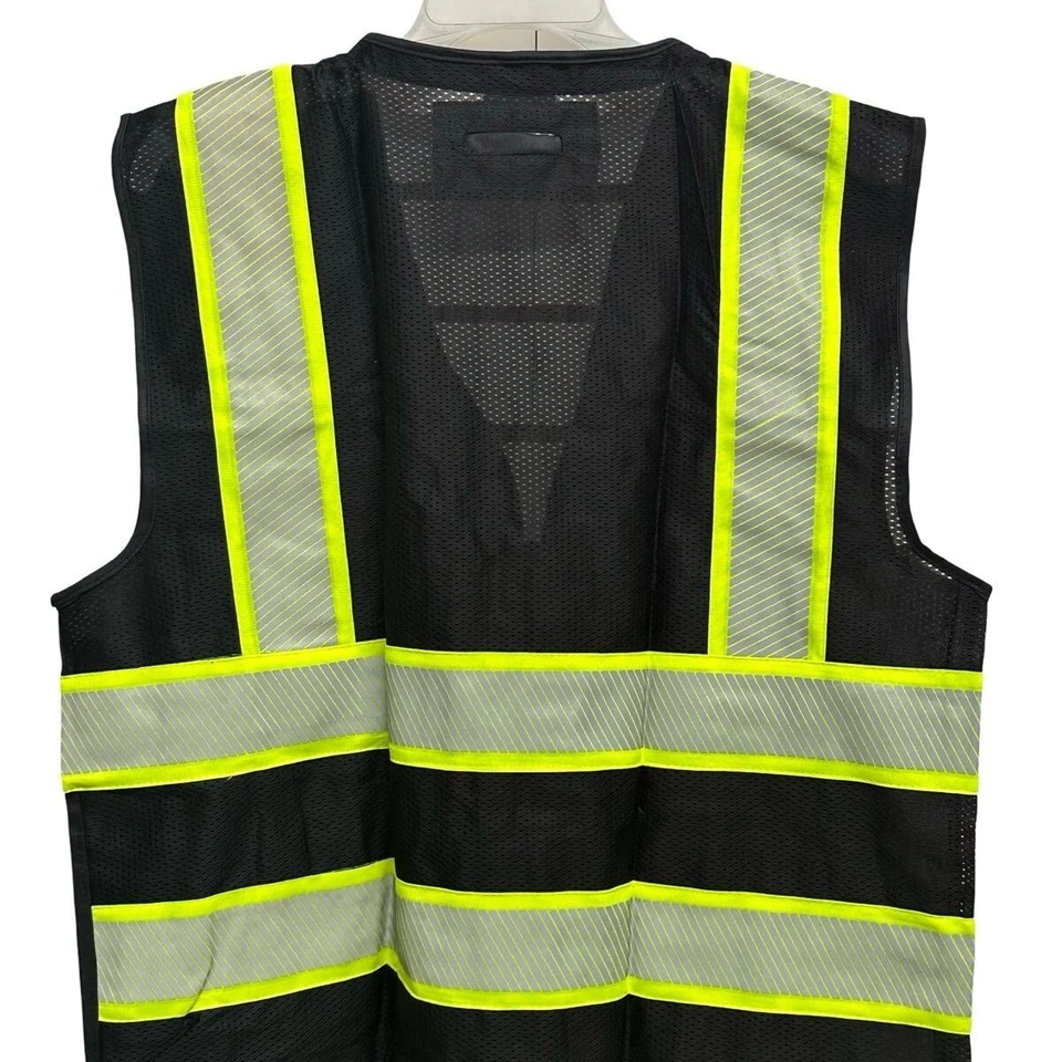 0519 Chaleco de Seguridad con Cinta Reflectante Bolsillo Frontal, Construcción de Paquetes Múltiples Foto 4 de 4