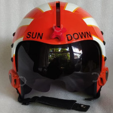 SUNDOWNER - CASCO DE VUELO PILOTO USN TOP GUN MAV NAVAL AVIADOR UTILERÍA PELÍCULA UTILERÍA (HGU-33)