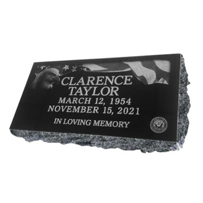Granite cemetery marker - monument grade granite. Multiple design options 16x8