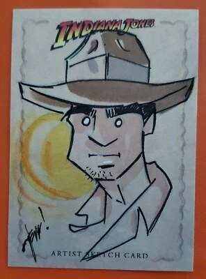 2008 Croquis Carte Art Indiana Jones Arche Raiders Jeff Chandler Topps Héritage - Photo 1/4