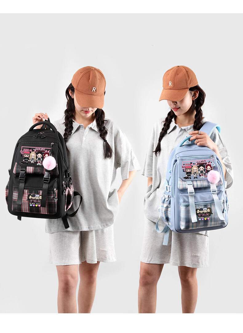 Blackpink Student Backpack Large Satchel Schoolbag Shoulder Bag W