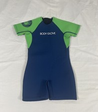 Body Glove Child Blue/Green Shortie Wetsuit Diving Surfing Size M