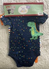 Infant 5 Pack Cotton Bodysuits, 18 Months, Dinosaur Theme