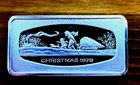 1979-Christmas bar-2.29 oz/1000 grains-silver- Franklin mint