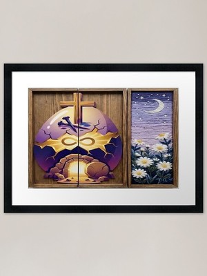 Easter Dawn: Forgiven lum Egg Ga gerahmtes Wandbild Poster Leinwanddruck Bild