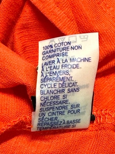 Peter Nygard Womens Small Embroidered Tunic Top Orange V-Neck 3/4 sleeve - Picture 4 of 8