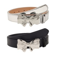 Lightweight PU Leather Waist Belt 5 Second Fastener Operate Waist Decoration