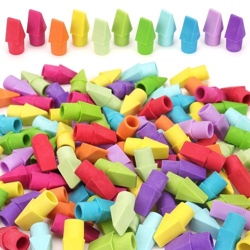 120 Pack Pencil Top Erasers 11 Assorted Colors