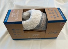 DF by Dearfoams Slippers Women's Large US 11-12 XL Gray Plaid Memory Foam