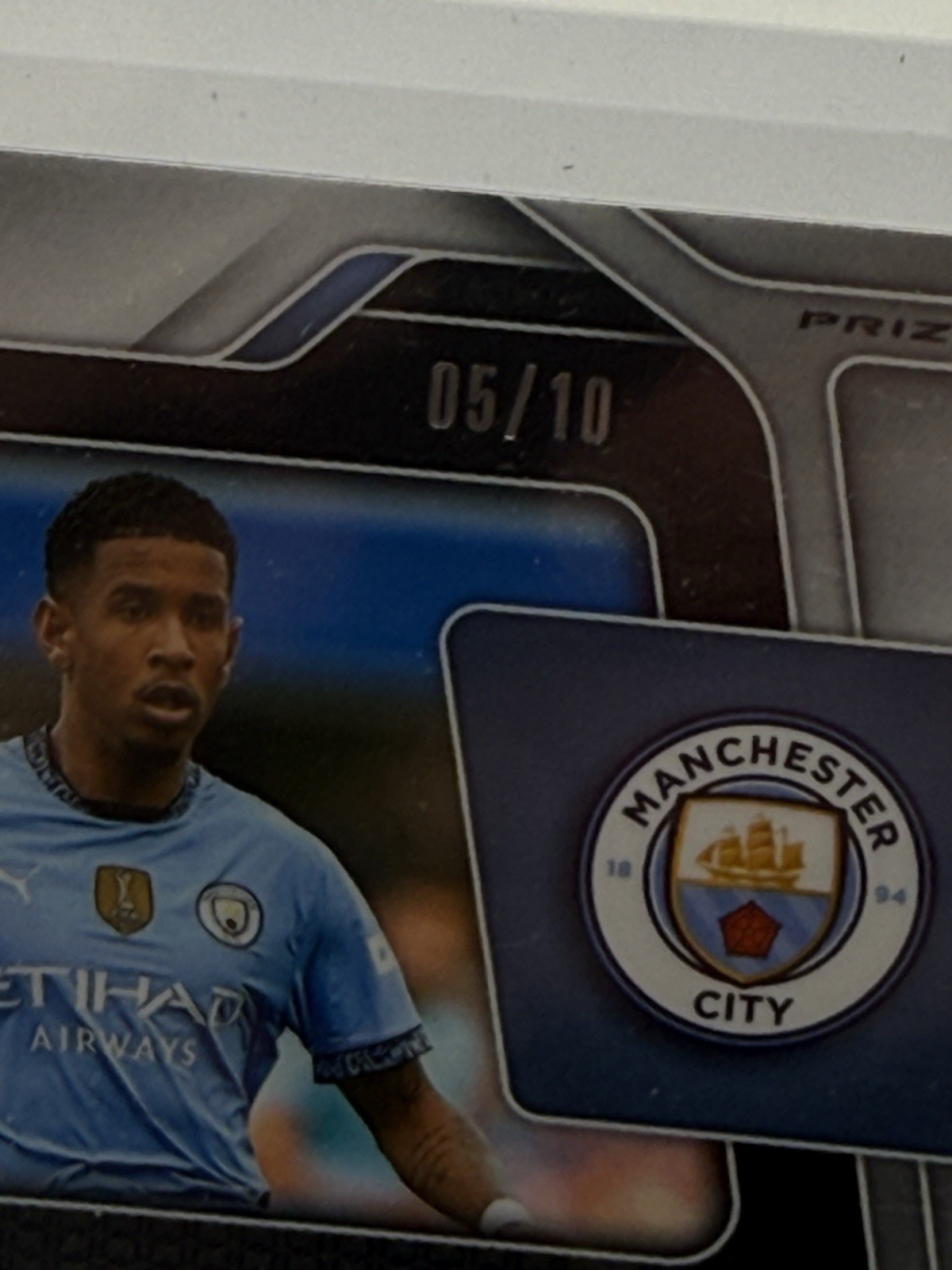 Savinho 2024-25 Panini Prizm Auto /10 Manchester City SSP view 3