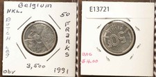 *Belgium Coin, 50 Franks 1991 [E13721]8a7