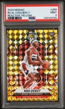 2023 PANINI MOSAIC REACTIVE YELLOW #268 BILAL COULIBALY PSA 9