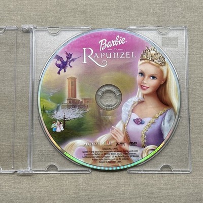 Barbie as Rapunzel (DVD 2002) Animated Movie (2) Grimm Fairy Tale Hugo Dragon +