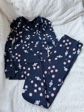 NEW 39 Petit Lem Holiday Long Sleeve Pajama Set Navy Blue Peppermint Candy Sz 6