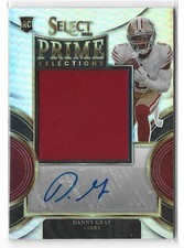 Danny Gray 2022 Select Prime Selections Jersey Auto Silver Prizm #/99